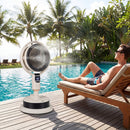 Misting Pedestal Fan Air Circulator with 90° Auto Oscillation Floor Standing Fan with 8 Speeds by DirectDeals