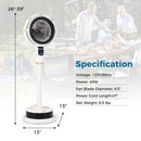 Misting Pedestal Fan Air Circulator with 90° Auto Oscillation Floor Standing Fan with 8 Speeds by DirectDeals