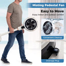 Misting Pedestal Fan Air Circulator with 90° Auto Oscillation Floor Standing Fan with 8 Speeds by LJGDeals