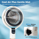 Misting Pedestal Fan Air Circulator with 90° Auto Oscillation Floor Standing Fan with 8 Speeds by LJGDeals