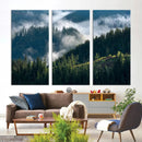 Misty Forest Hills Canvas Wall Art Print – Serene Evergreen by MyGreatCanvas | Canvas Wall Art Prints | Photo Prints & Wall Decor