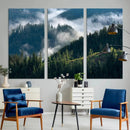 Misty Forest Hills Canvas Wall Art Print – Serene Evergreen by MyGreatCanvas | Canvas Wall Art Prints | Photo Prints & Wall Decor