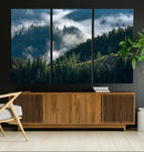 Misty Forest Hills Canvas Wall Art Print – Serene Evergreen by MyGreatCanvas | Canvas Wall Art Prints | Photo Prints & Wall Decor
