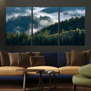 Misty Forest Hills Canvas Wall Art Print – Serene Evergreen by MyGreatCanvas | Canvas Wall Art Prints | Photo Prints & Wall Decor
