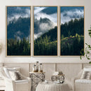 Misty Forest Hills Canvas Wall Art Print – Serene Evergreen by MyGreatCanvas | Canvas Wall Art Prints | Photo Prints & Wall Decor
