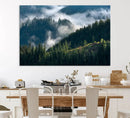 Misty Forest Hills Canvas Wall Art Print – Serene Evergreen by MyGreatCanvas | Canvas Wall Art Prints | Photo Prints & Wall Decor