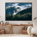 Misty Forest Hills Canvas Wall Art Print – Serene Evergreen by MyGreatCanvas | Canvas Wall Art Prints | Photo Prints & Wall Decor