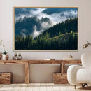 Misty Forest Hills Canvas Wall Art Print – Serene Evergreen by MyGreatCanvas | Canvas Wall Art Prints | Photo Prints & Wall Decor