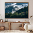 Misty Forest Hills Canvas Wall Art Print – Serene Evergreen by MyGreatCanvas | Canvas Wall Art Prints | Photo Prints & Wall Decor