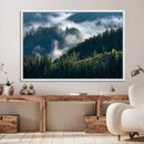 Misty Forest Hills Canvas Wall Art Print – Serene Evergreen by MyGreatCanvas | Canvas Wall Art Prints | Photo Prints & Wall Decor