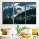 Misty Forest Hills Canvas Wall Art Print – Serene Evergreen by MyGreatCanvas | Canvas Wall Art Prints | Photo Prints & Wall Decor