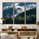 Misty Forest Hills Canvas Wall Art Print – Serene Evergreen by MyGreatCanvas | Canvas Wall Art Prints | Photo Prints & Wall Decor
