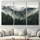 Misty Mountain Forest Canvas Wall Art Print – Serene by MyGreatCanvas | Canvas Wall Art Prints | Photo Prints & Wall Decor