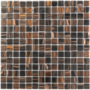 Dark Brown 12x12 Uniform Square Glossy Glass Mosaic Tile (20 pack, 20 sq ft/case)