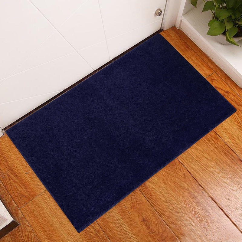 Sussex Home, Landing Rug, Slip Resistant Indoor Carpets Includes Adhesive Tape  2' x 3'-Solid Collection |Navy