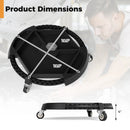Mobile Automotive Tool Creeper with 3 Swivel Casters and 4 Compartments-Black by LJGDeals