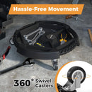 Mobile Automotive Tool Creeper with 3 Swivel Casters and 4 Compartments-Black by LJGDeals