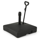 Mobile Patio Umbrella Base Water Sand Fillable Market Table Umbrella Stand with 3 Wheels-Black by LJGDeals