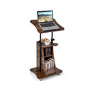 Sit-to-Stand Laptop Desk Cart Height Adjustable with Storage