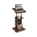 Sit-to-Stand Laptop Desk Cart Height Adjustable with Storage by LJGDeals
