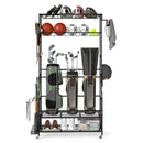 Mobile Sports Equipment Organizer with Golf Bags Storage and Club Rack by LJGDeals