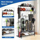 Mobile Sports Equipment Organizer with Golf Bags Storage and Club Rack by LJGDeals