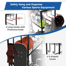 Mobile Sports Equipment Organizer with Golf Bags Storage and Club Rack by LJGDeals