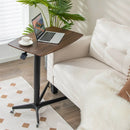 Height Adjustable Mobile Standing Desk with Lockable Wheels-Brown by LJGDeals
