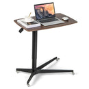 Height Adjustable Mobile Standing Desk with Lockable Wheels-Brown by LJGDeals