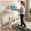 Mobile Standing Desk with Adjustable Height and Wheels by LJGDeals