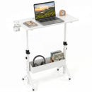 Mobile Standing Desk with Adjustable Height and Wheels by LJGDeals