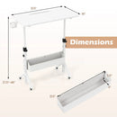 Mobile Standing Desk with Adjustable Height and Wheels by DirectDeals