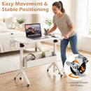 Mobile Standing Desk with Adjustable Height and Wheels by LJGDeals