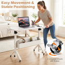 Mobile Standing Desk with Adjustable Height and Wheels by DirectDeals