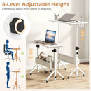 Mobile Standing Desk with Adjustable Height and Wheels by LJGDeals