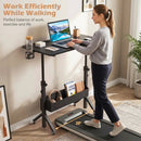 Mobile Standing Desk with Adjustable Height and Wheels by LJGDeals