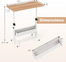 Mobile Standing Desk with Adjustable Height and Wheels by LJGDeals