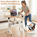 Mobile Standing Desk with Adjustable Height and Wheels by LJGDeals