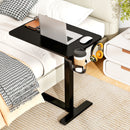 Mobile Standing Desk Height Adjustable Overbed Bedside Table with Cup Holder by LJGDeals