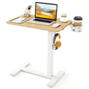 Mobile Standing Desk Height Adjustable Overbed Bedside Table with Cup Holder