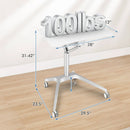 Mobile Standing Laptop Desk with Tablet Holder and 4 Rolling Casters-White by LJGDeals