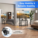 Mobile TV Stand with Camera Shelf and AV Shelves for 32-80 Inch Flat/Curved TVs by LJGDeals