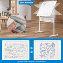 Mobile Whiteboard Adjustable Double-Sided Magnetic Board with Pegboard-White by LJGDeals
