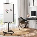 Height-Adjustable Mobile Whiteboard with Round Stand Paper Clips by LJGDeals