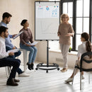 Height-Adjustable Mobile Whiteboard with Round Stand Paper Clips by LJGDeals