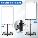 Height-Adjustable Mobile Whiteboard with Round Stand Paper Clips by LJGDeals