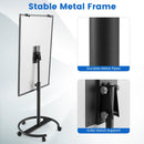 Height-Adjustable Mobile Whiteboard with Round Stand Paper Clips by LJGDeals