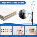 Height-Adjustable Mobile Whiteboard with Round Stand Paper Clips by LJGDeals