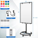 Height-Adjustable Mobile Whiteboard with Round Stand Paper Clips by LJGDeals