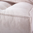 Mocca Ribbed Velvet Foldable Sofa Bed – Cream